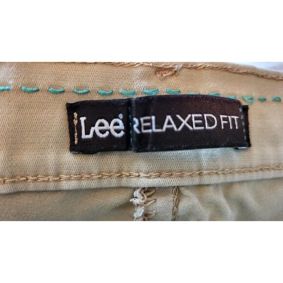 Lee Riders Casual High-Rise Khaki Chino Style Jeans Size 16 Medium - Picture 5 of 9
